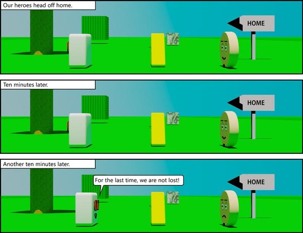 I just seem to have misplaced our destination. (panel 1 of 1)